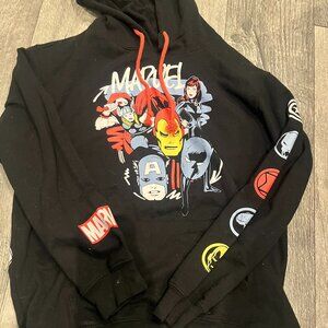Marvel KIDS Large (11-13) Black Hoodie Sweatshirt
